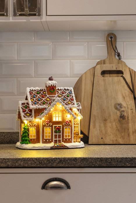 Juldekor Pepparkakshus 11 LED Konstsmide